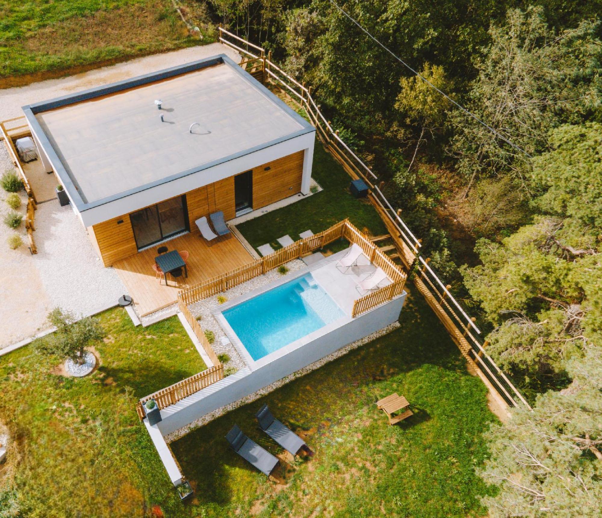 La Booa - Ecolodge En Ardeche - Piscine Privee - Ecolodgite Ozon  Bagian luar foto